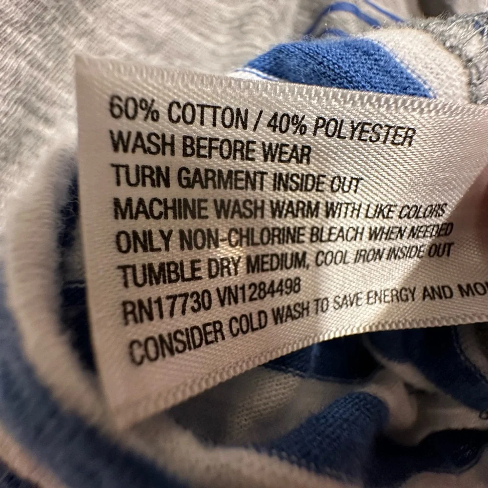 👶🏻 CHEROKEE Onesie size 0-3 months boy blue gray stripes baby onesie EUC